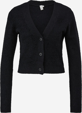 QS Knit Cardigan in Black: front