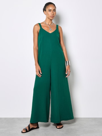 Apricot Jumpsuit in Groen: voorkant