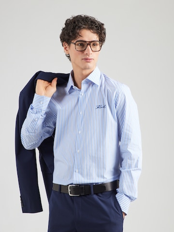 Karl Lagerfeld Regular fit Srajca | modra barva: sprednja stran