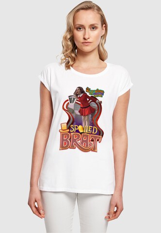ABSOLUTE CULT Shirt 'Willy Wonka And The Chocolate Factory - Spoiled Brat' in Wit: voorkant