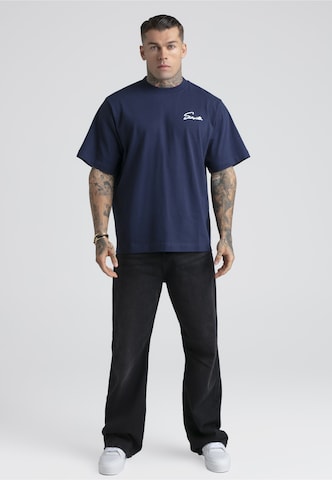 SikSilk - Camiseta 'Script' en azul