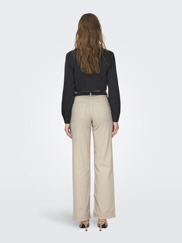 ONLY Wide leg Broek in Beige