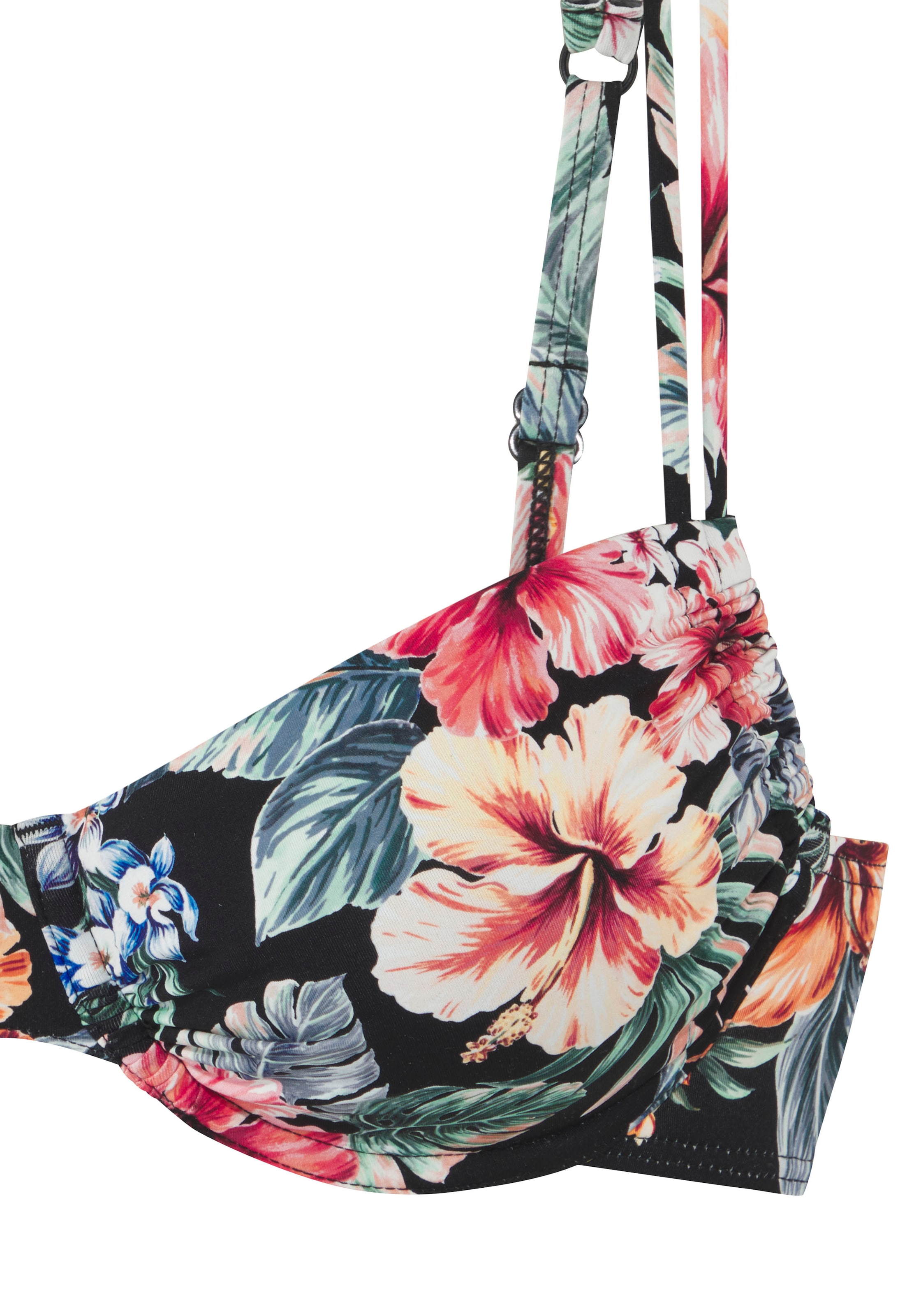 LASCANA T-shirt Bikinitop in Zwart