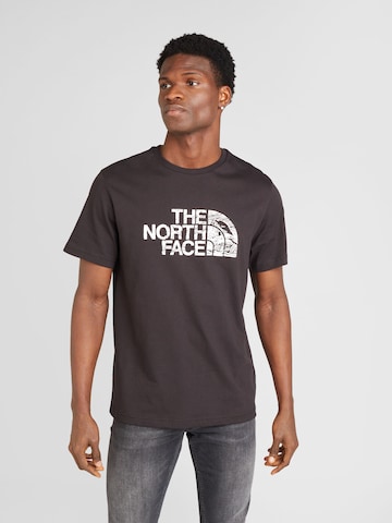 THE NORTH FACE Футболка 'WOODCUT DOME' в Черный: спереди