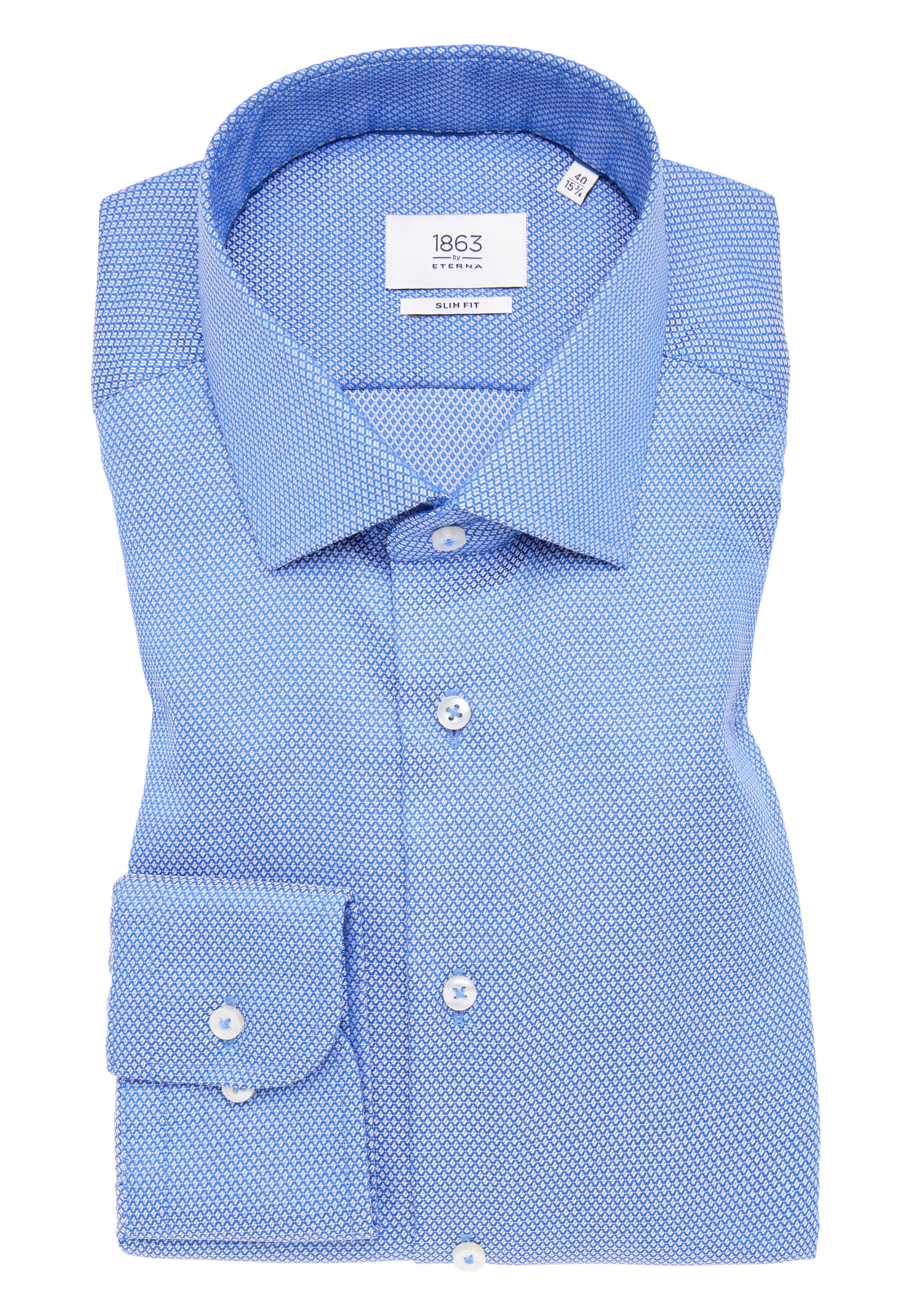 ETERNA Slim Fit Hemd in Blau