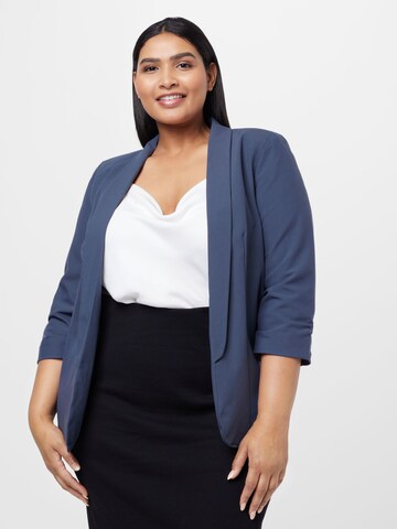 PIECES Curve Blazer 'PCBOSELLA' in Blue: front