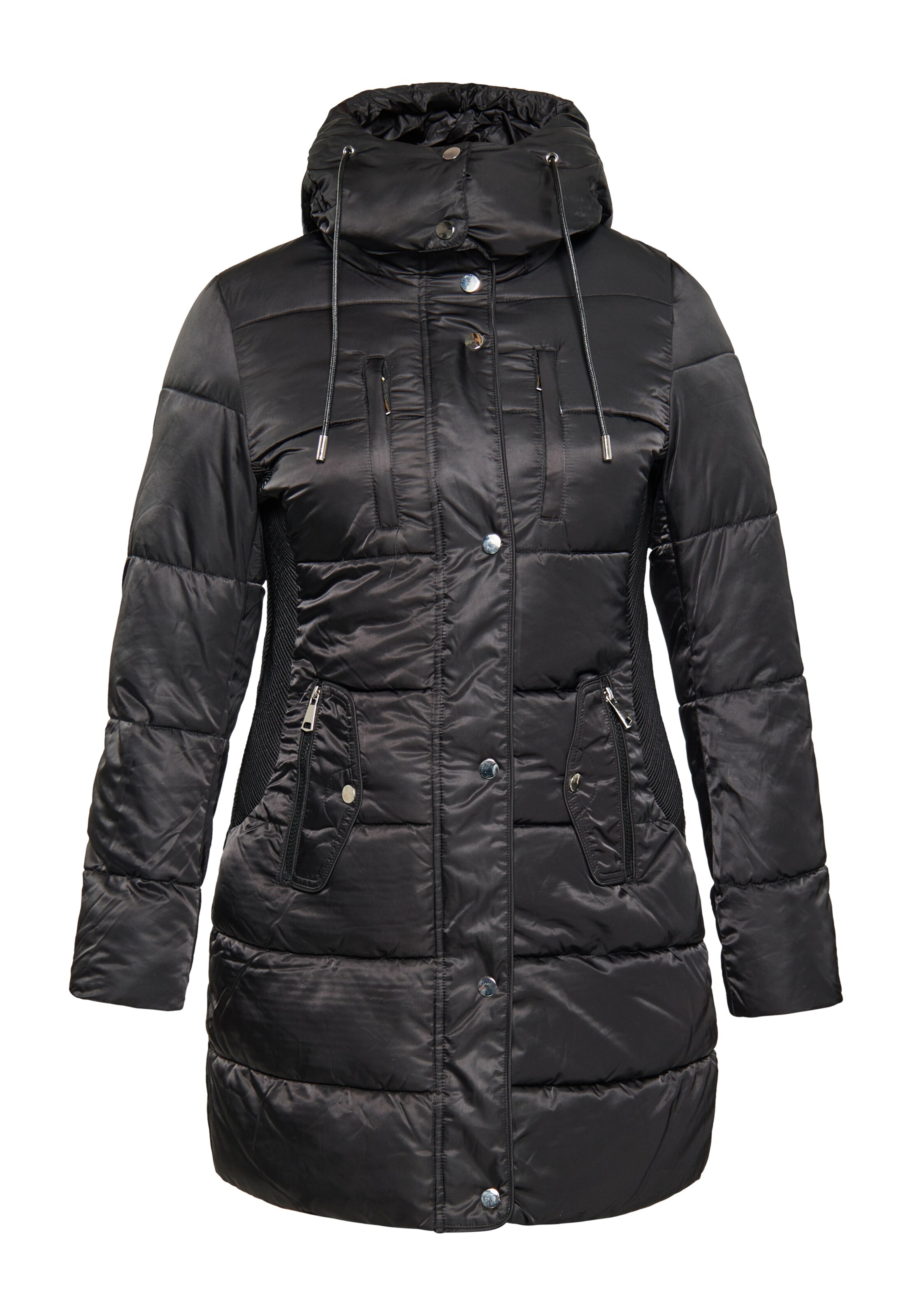 faina Télikabátok - fekete: elől