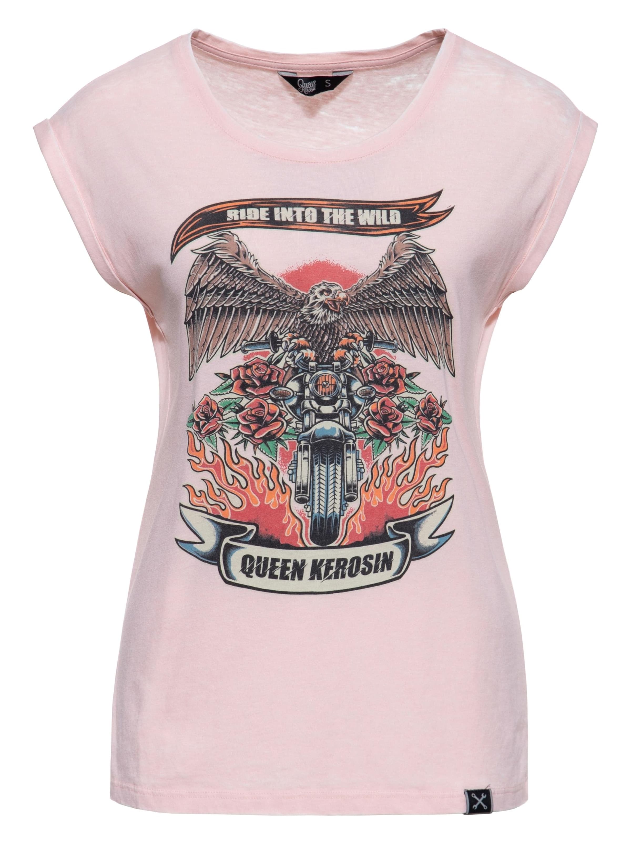 Queen Kerosin Shirt 'Ride Into The Wild' in Pink: front