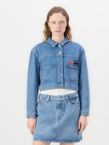 Veste mi-saison 'Ikon' Karl Lagerfeld en bleu : devant