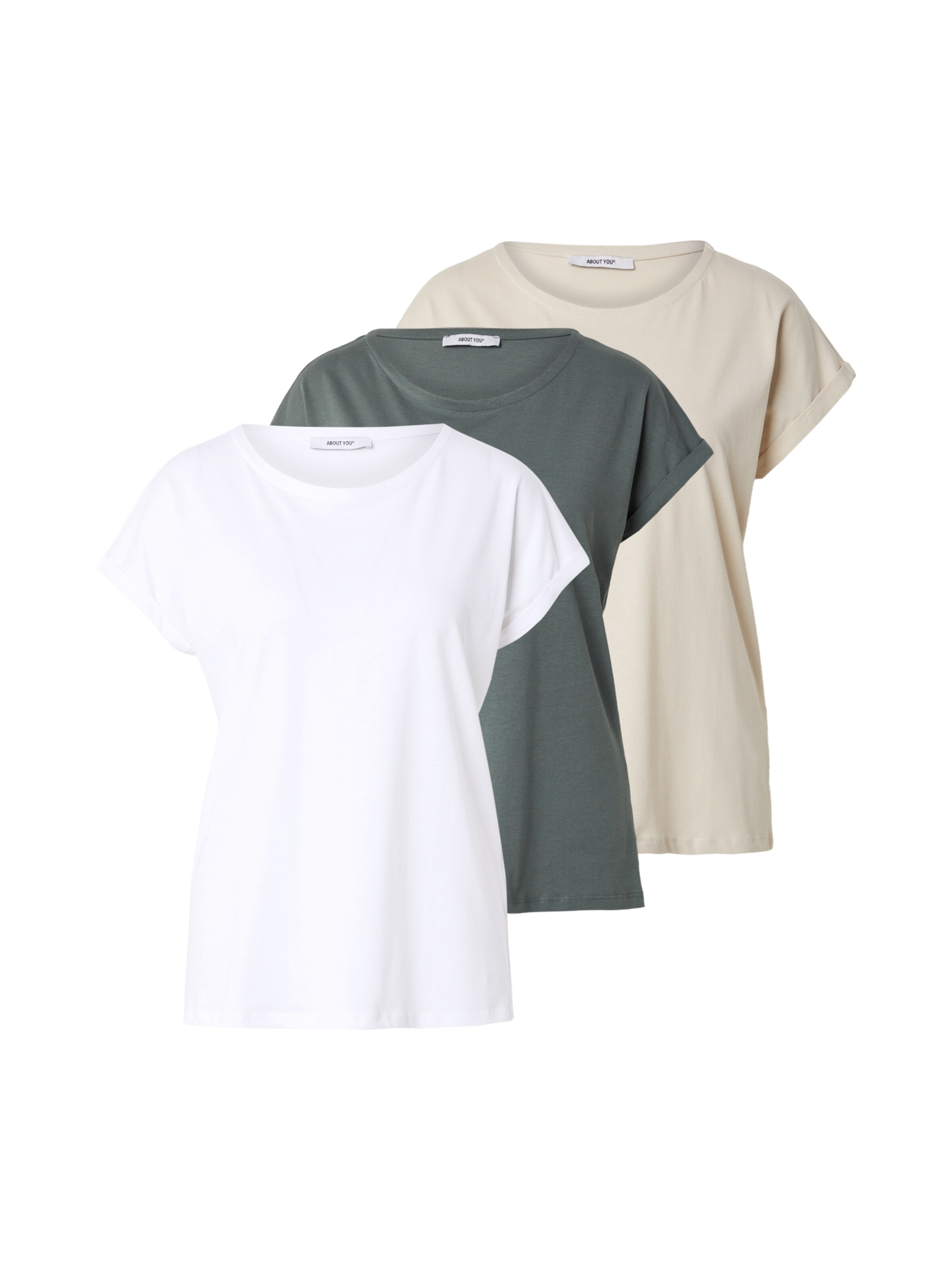 T-shirt 'Rowan' ABOUT YOU en beige : devant