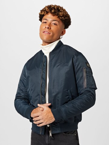 Schott NYC Tussenjas 'Airforce' in Blauw: voorkant