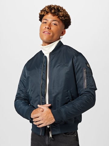 Schott NYC Between-Season Jacket 'Airforce' in Blue: front