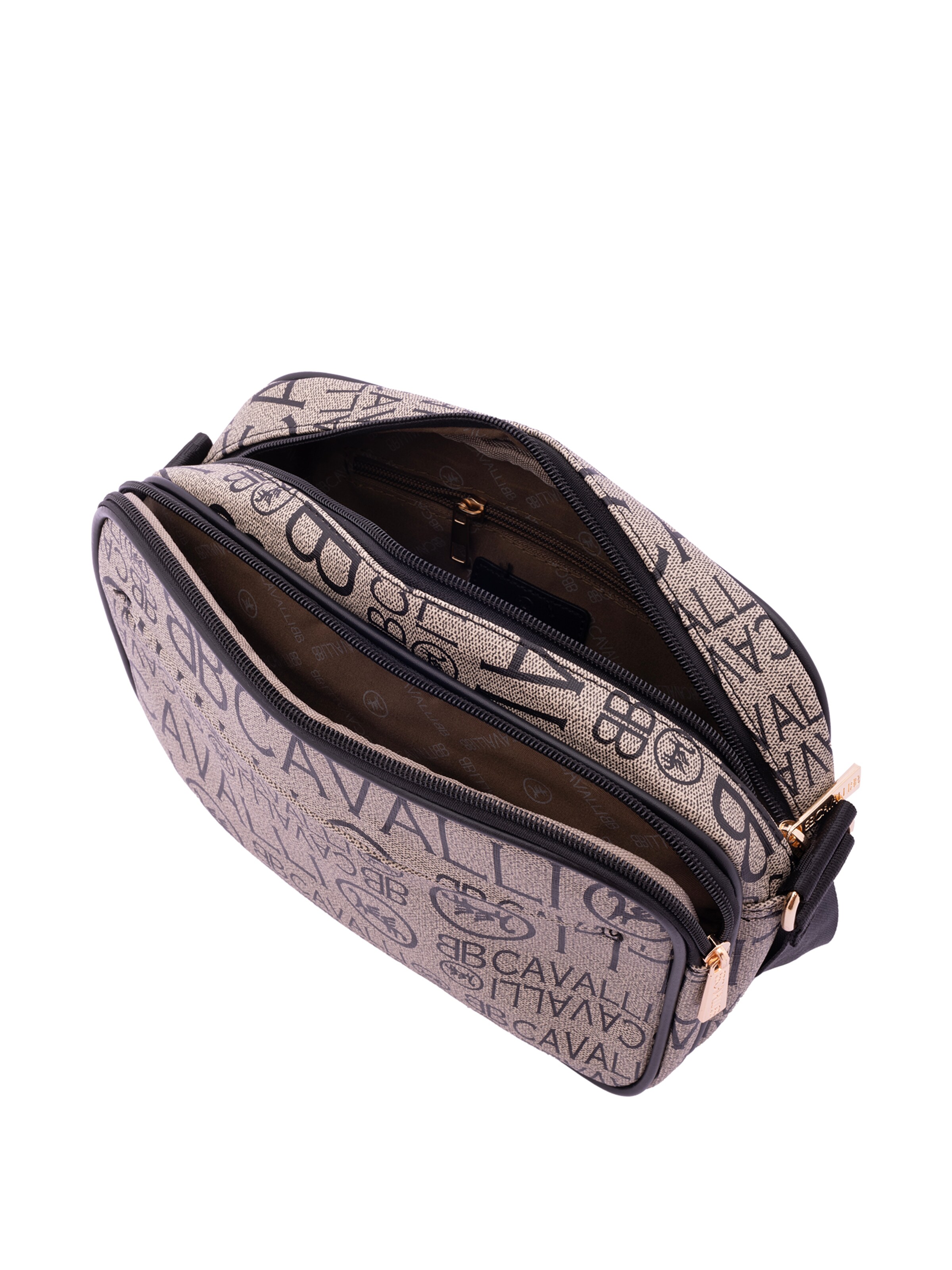 Borsa a tracolla 'Borsa a Tracolla B Cavalli Donna con Zip e Tasche Regolabile Nera' di B. Cavalli in nero