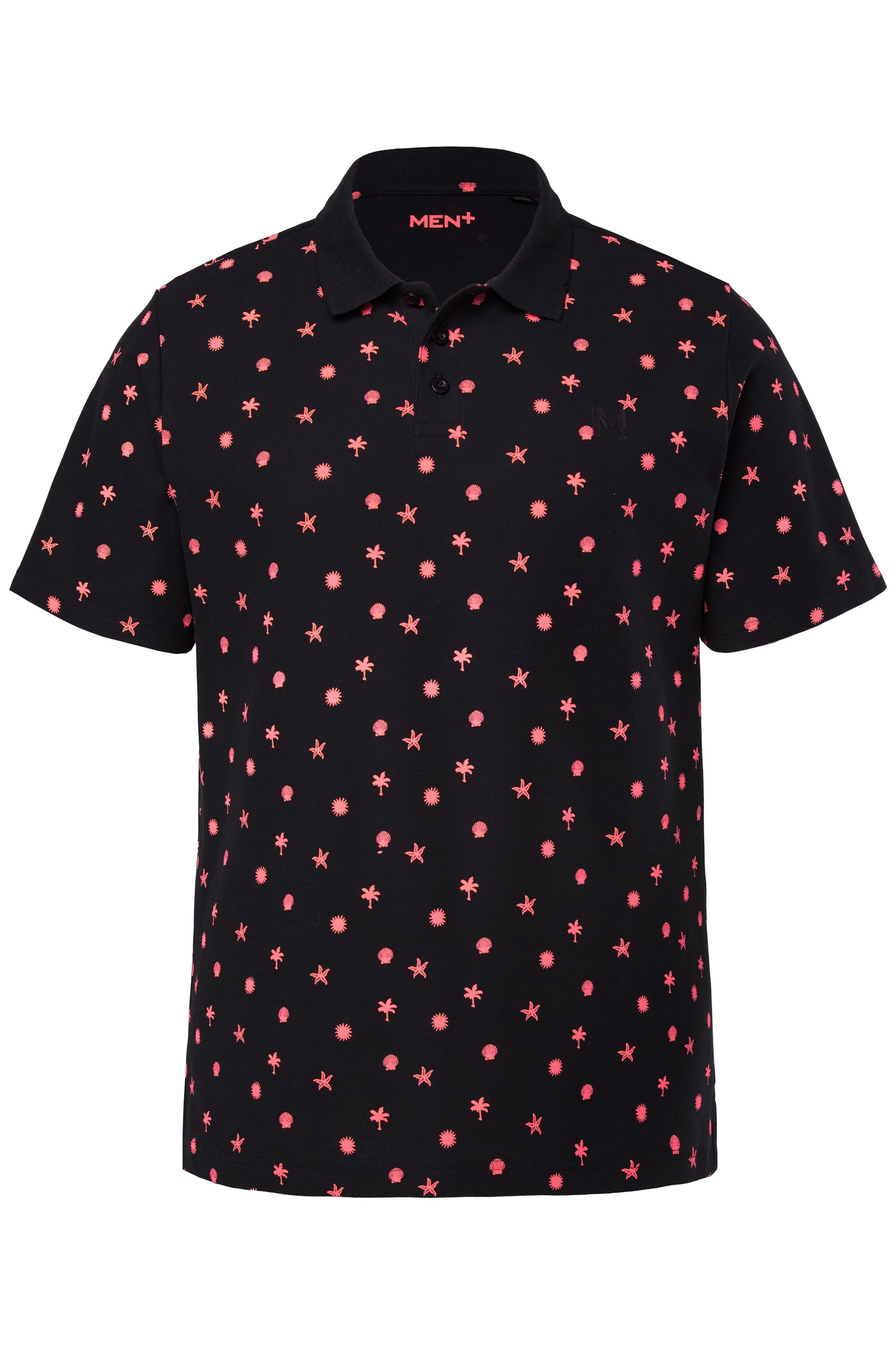 Men Plus Shirt in Black: front