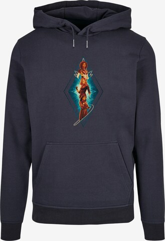 ABSOLUTE CULT Sweatshirt 'The Marvels - Diamond Trio' in Blauw: voorkant
