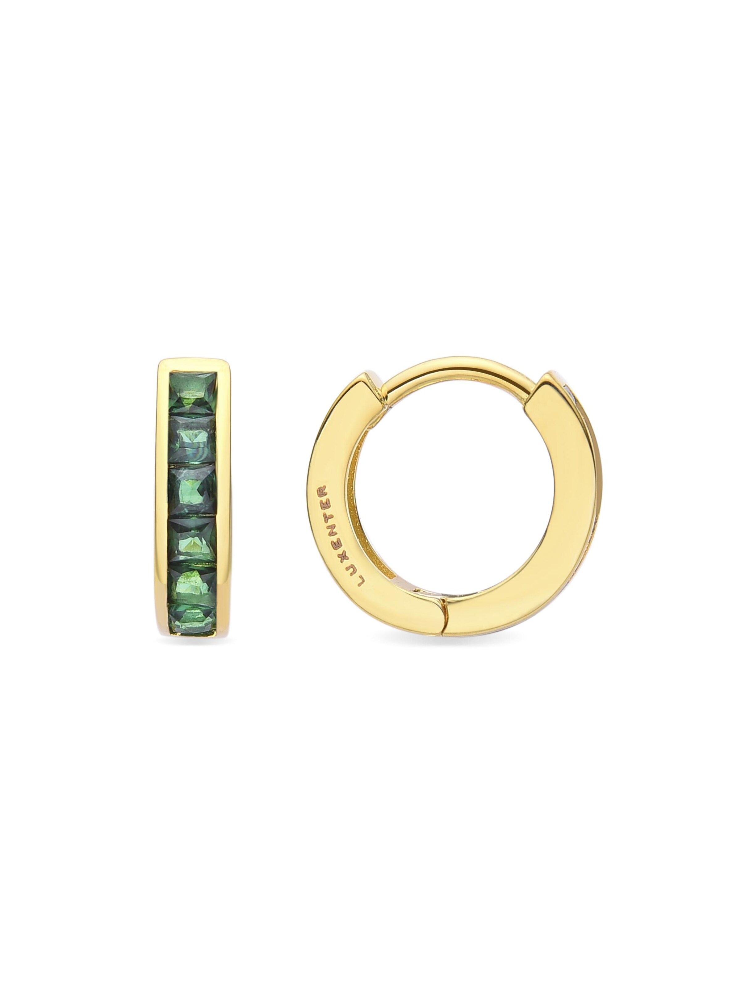 Luxenter Earrings 'Wudya' in Green: front