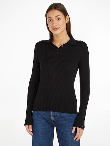 TOMMY HILFIGER Sweater 'Essential' in Black: front