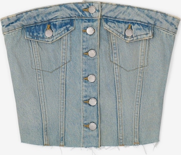 Dr. Denim Top 'Carli Tube' in Blue: front