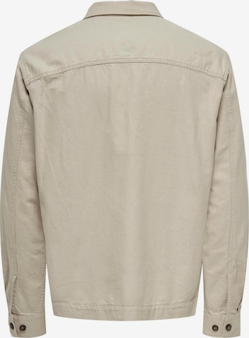 Only & Sons Regular fit Overhemd 'KENNET' in Grijs