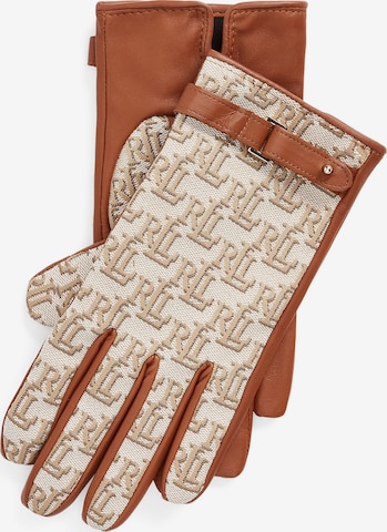Lauren Ralph Lauren Prstové rukavice – hnědá: přední strana