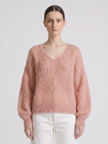 Pull-over oversize 'Milana Mohair' americandreams en orange : devant