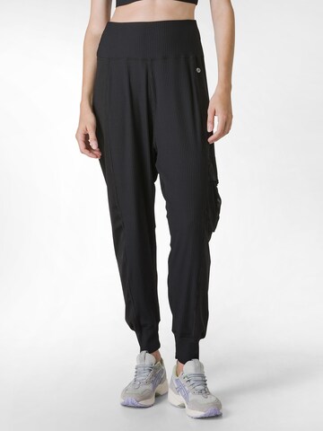 DEHA Tapered Sports trousers in Black: front