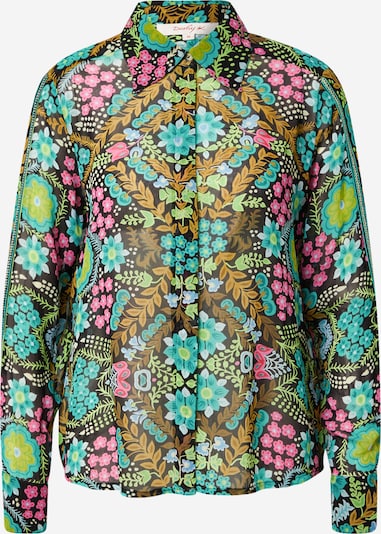 Derhy Bluse 'JOKER' in schilf / jade / hellpink / schwarz, Produktansicht