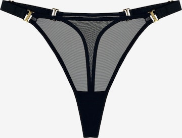 Bordelle String 'Signature' in Schwarz: Vorderseite