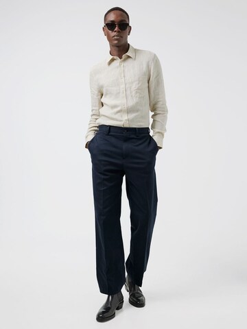 J.Lindeberg Slim fit Button Up Shirt in Beige: front