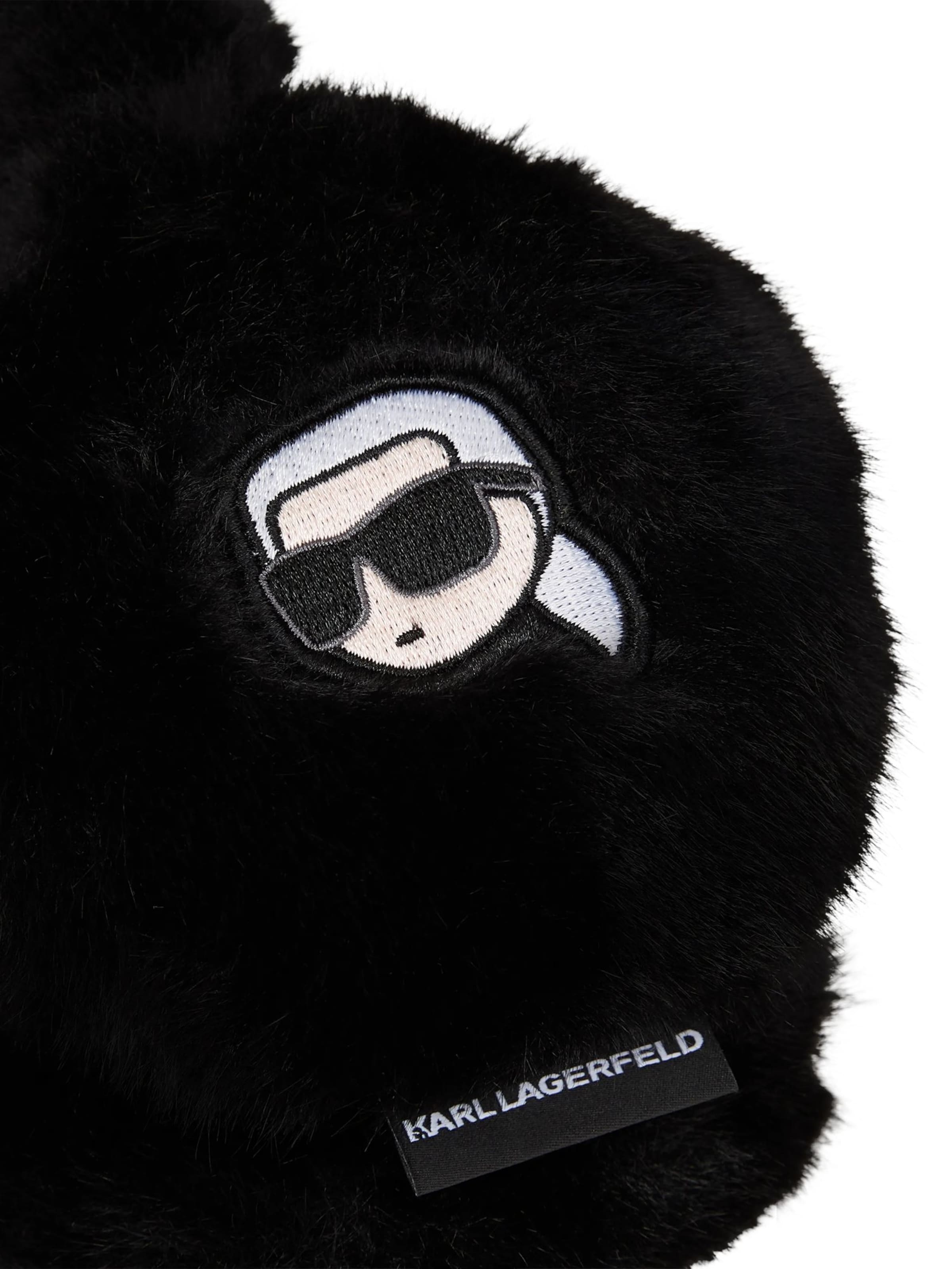 Karl Lagerfeld - Calentador de orejas 'Ikon' en negro