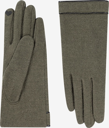 Gants 'LEATHER PIPING TOUCH' Roeckl en vert : devant