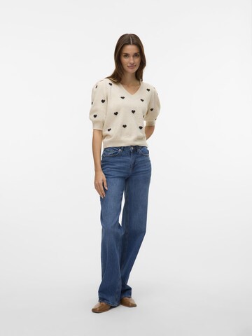 VERO MODA Trui 'VMDoffy' in Beige
