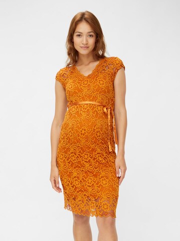 Robe MAMALICIOUS en orange : devant