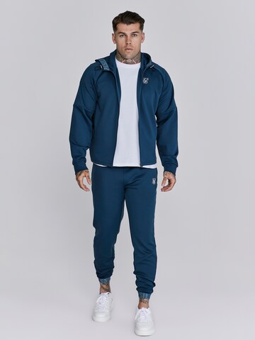 SikSilk Zip-Up Hoodie in Blue