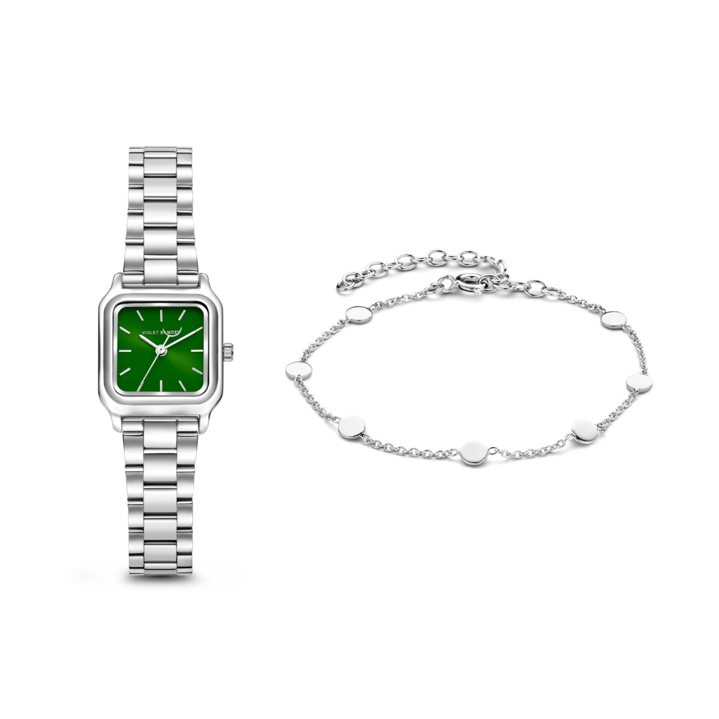 Violet Hamden Uhr in Silber: Vorderseite