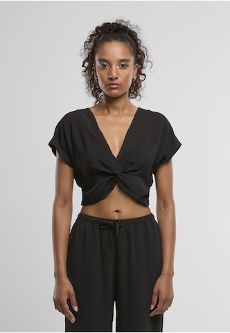 Urban Classics Bluse in Schwarz: Vorderseite