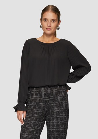 s.Oliver BLACK LABEL Bluse in Schwarz: Vorderseite