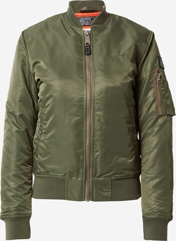 Schott NYC Between-Season Jacket 'Airforce' in Green: front