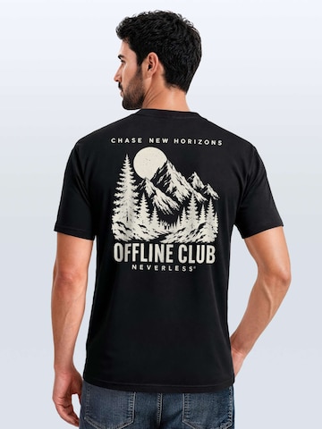 Neverless Shirt 'Offline Club' in Black: front