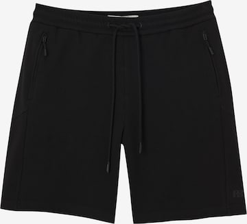 Loosefit Pantaloni de la Pull&Bear pe negru: față