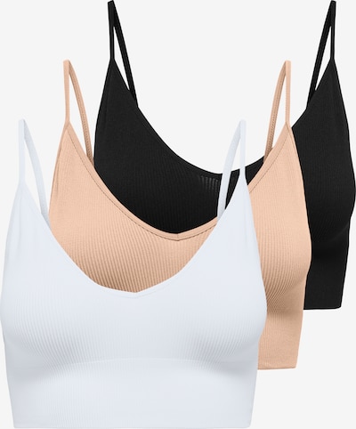 ONLY Rintaliivi 'ONLVICKY' värissä beige / musta / valkoinen, Tuotenäkymä