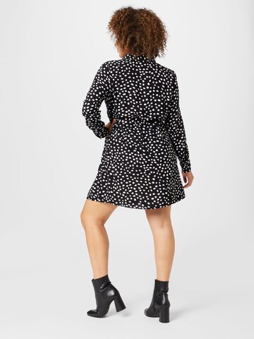 PIECES Curve Shirt Dress 'NYA' in Black