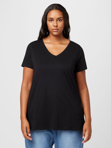 ONLY Carmakoma Shirt 'Bonnie Life' in Black: front