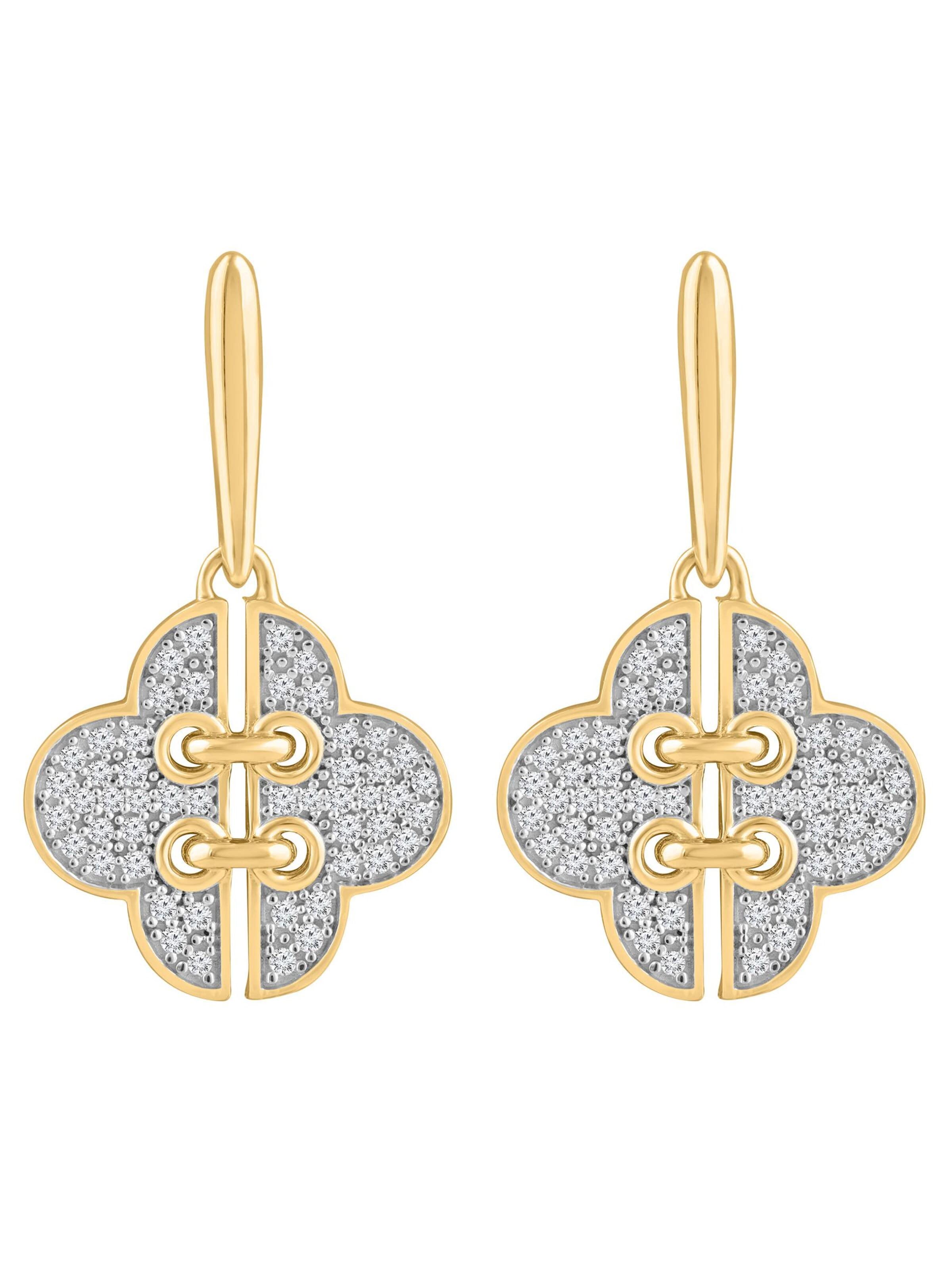 Diamant Exquis Earrings in Gold: front