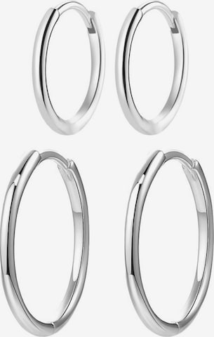 Hey Happiness Earring 'Slim Hoop' in Silver: front