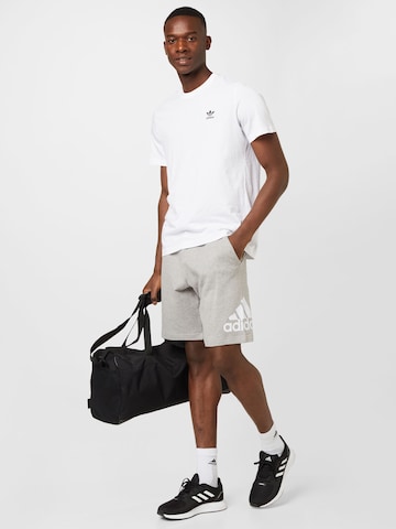 ADIDAS SPORTSWEAR Regularen Športne hlače 'Essentials' | siva barva