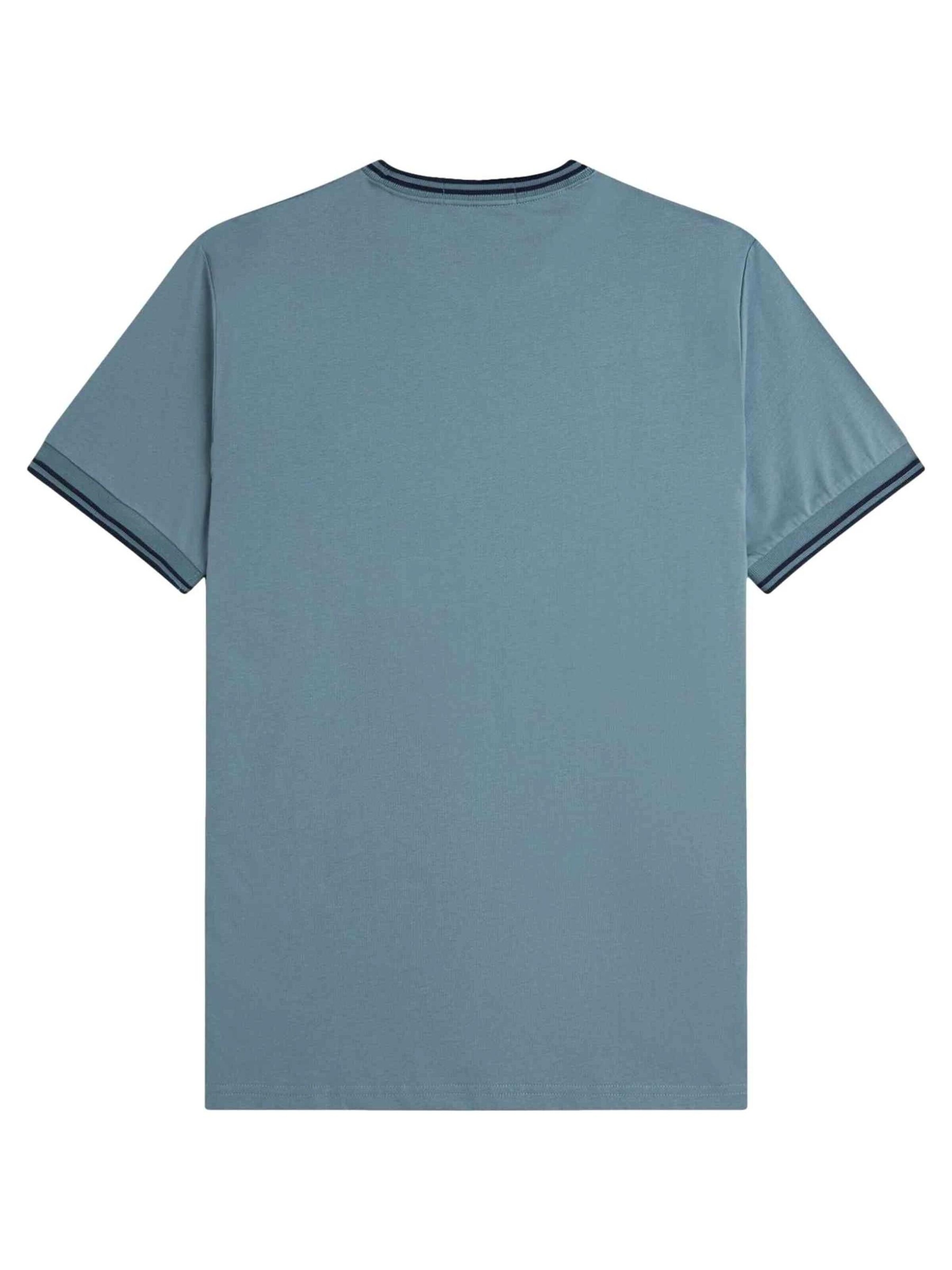 Maglietta 'Camiseta fred perry azul contrast ribeted tee' di Fred Perry in blu