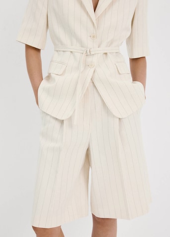 MANGO Regular Pleated Pants 'Aargelia' in Beige