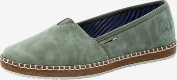 Espadrilles Rieker en vert : devant