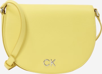 Calvin Klein - Mala de ombro em amarelo: frente